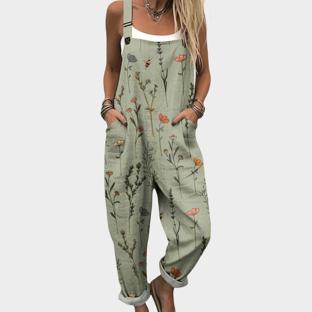 FLORA | Overalls with botanical print