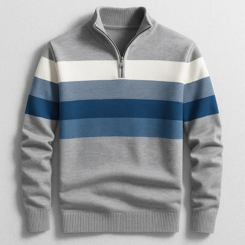 THEO | Pullover with quarter-zip neckline