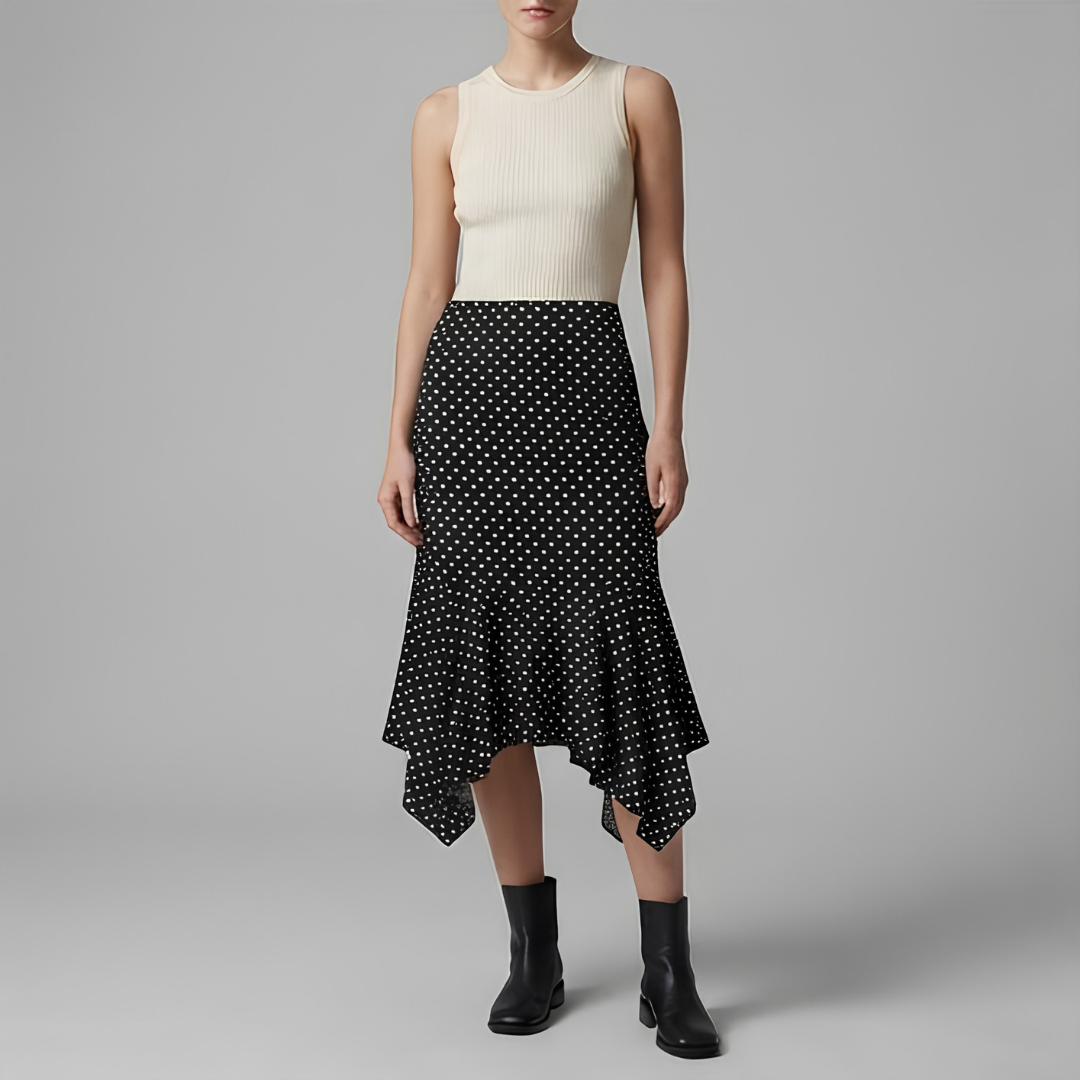 IMOGEN | Skirt with polka dot print