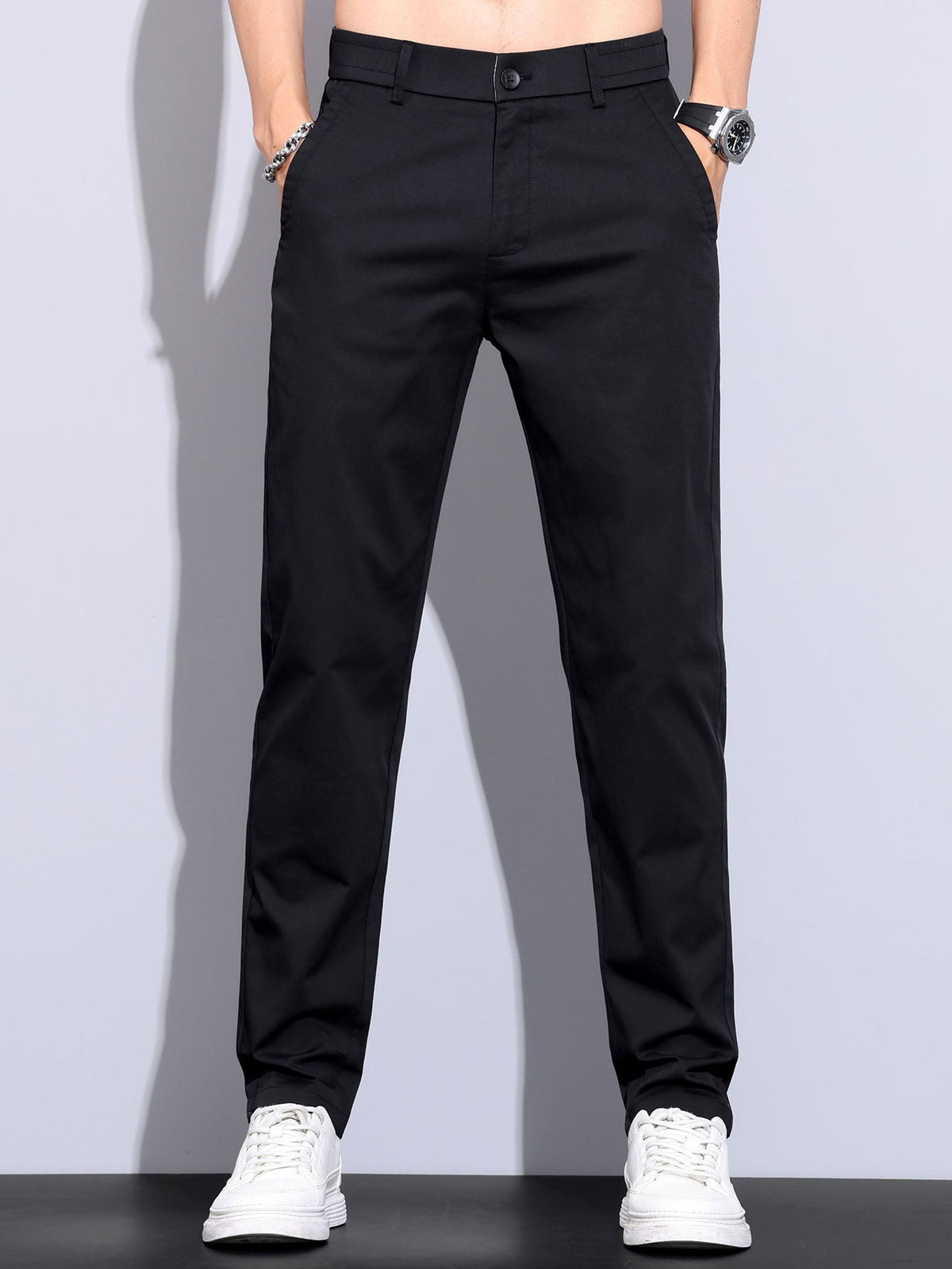 LILY | Straight-leg trousers with elastic waist