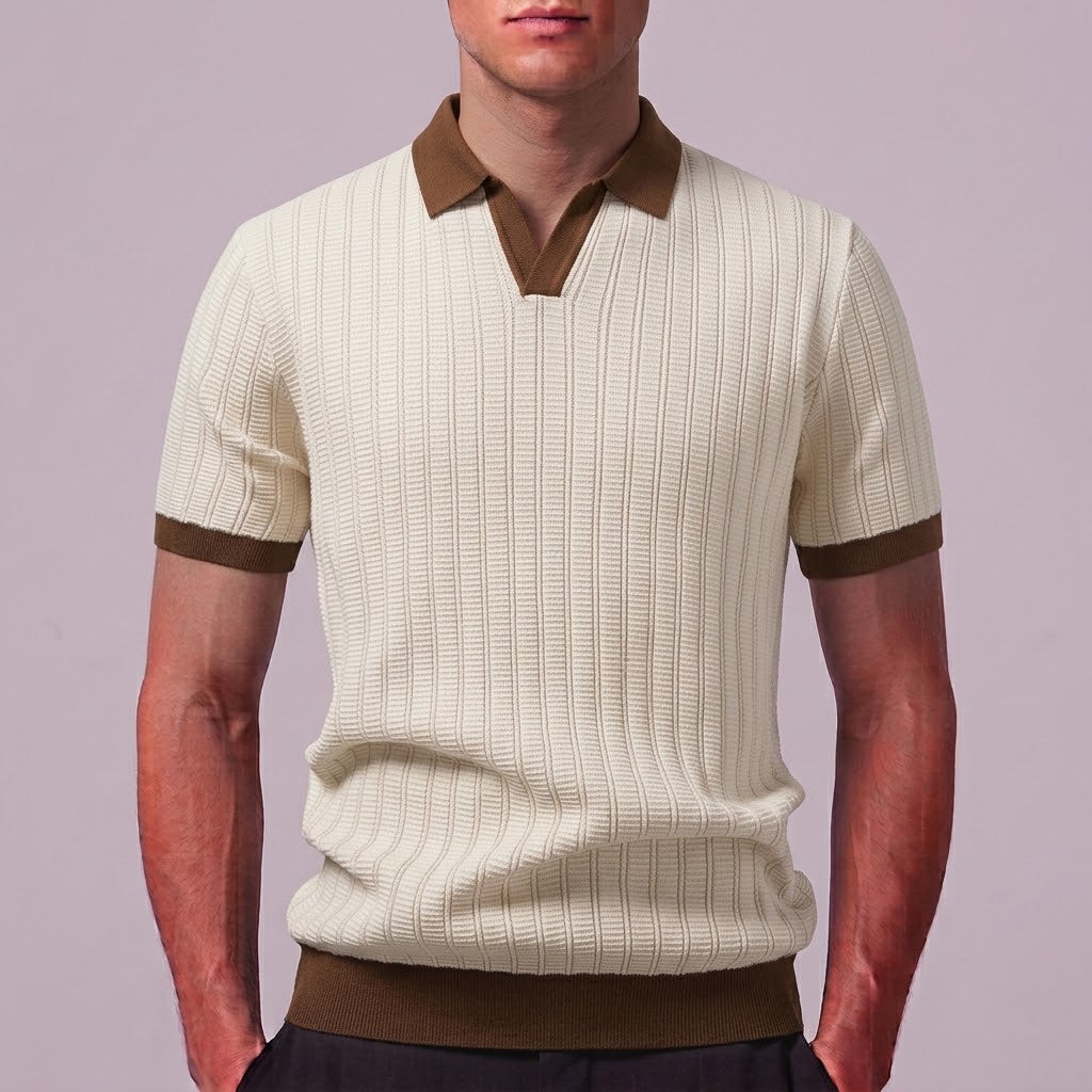 MILES | Polo shirt with Johnny collar