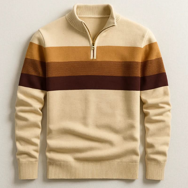 THEO | Pullover with quarter-zip neckline