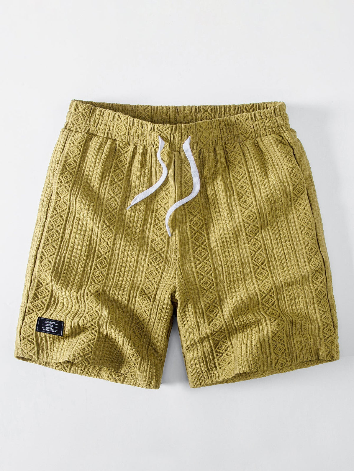 THEO | Drawstring shorts with jacquard pattern