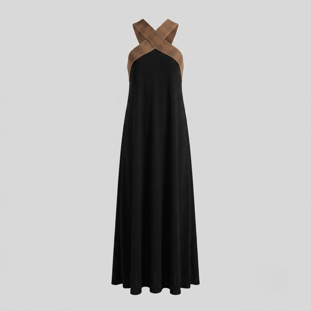 RUBY | Maxi dress with crossed front