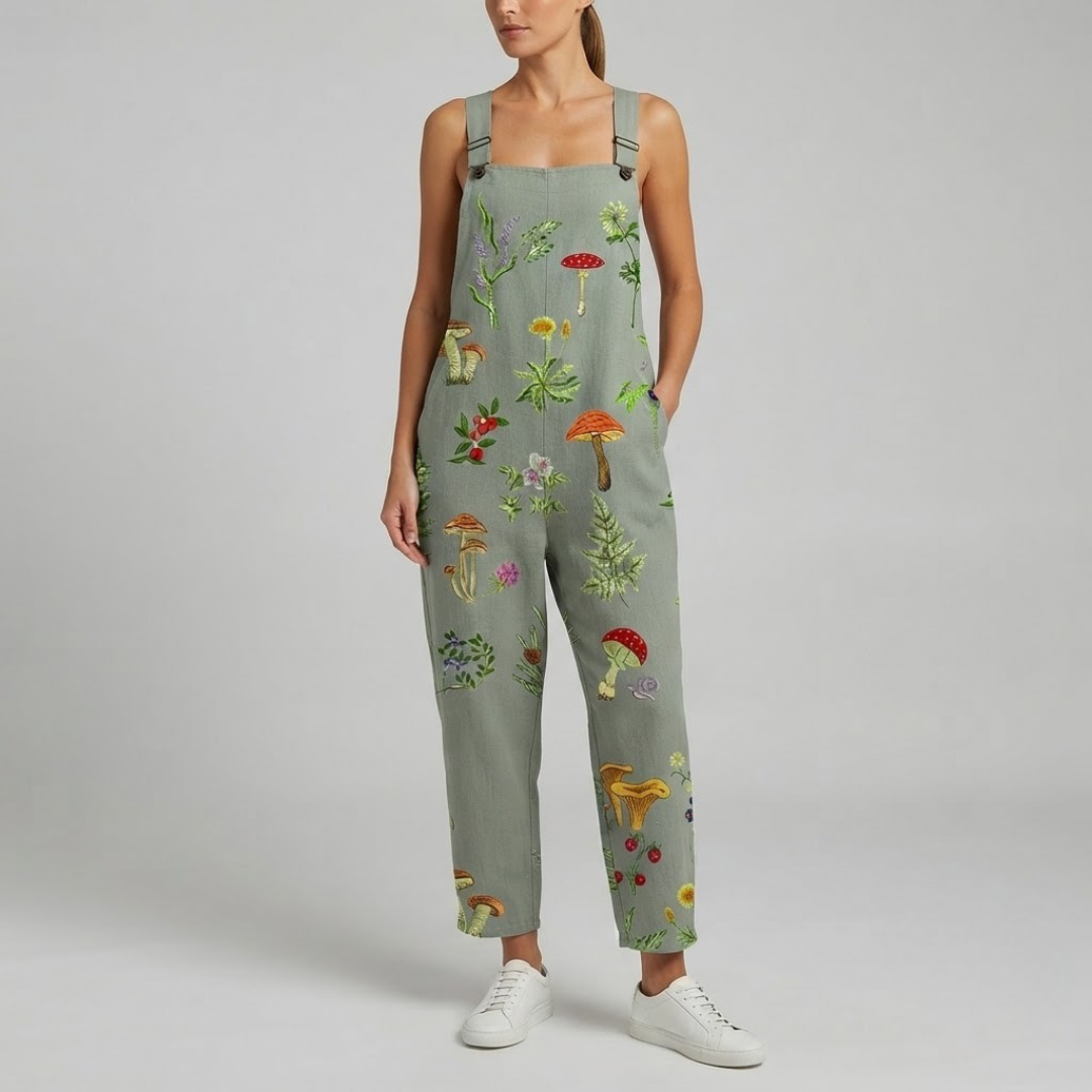 LILY | Jumpsuit with botanical embroidery