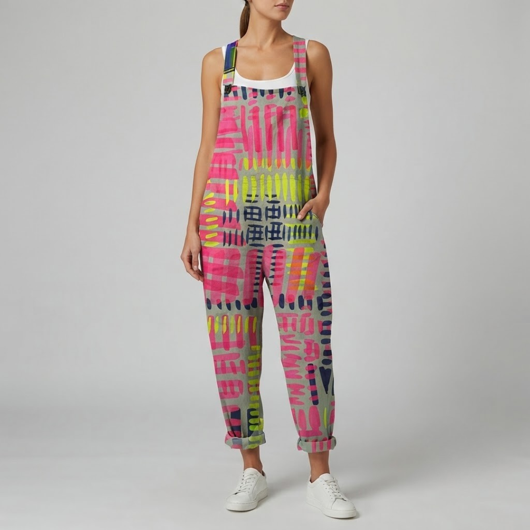 MORGAN | Printed jumpsuit with tapered legs