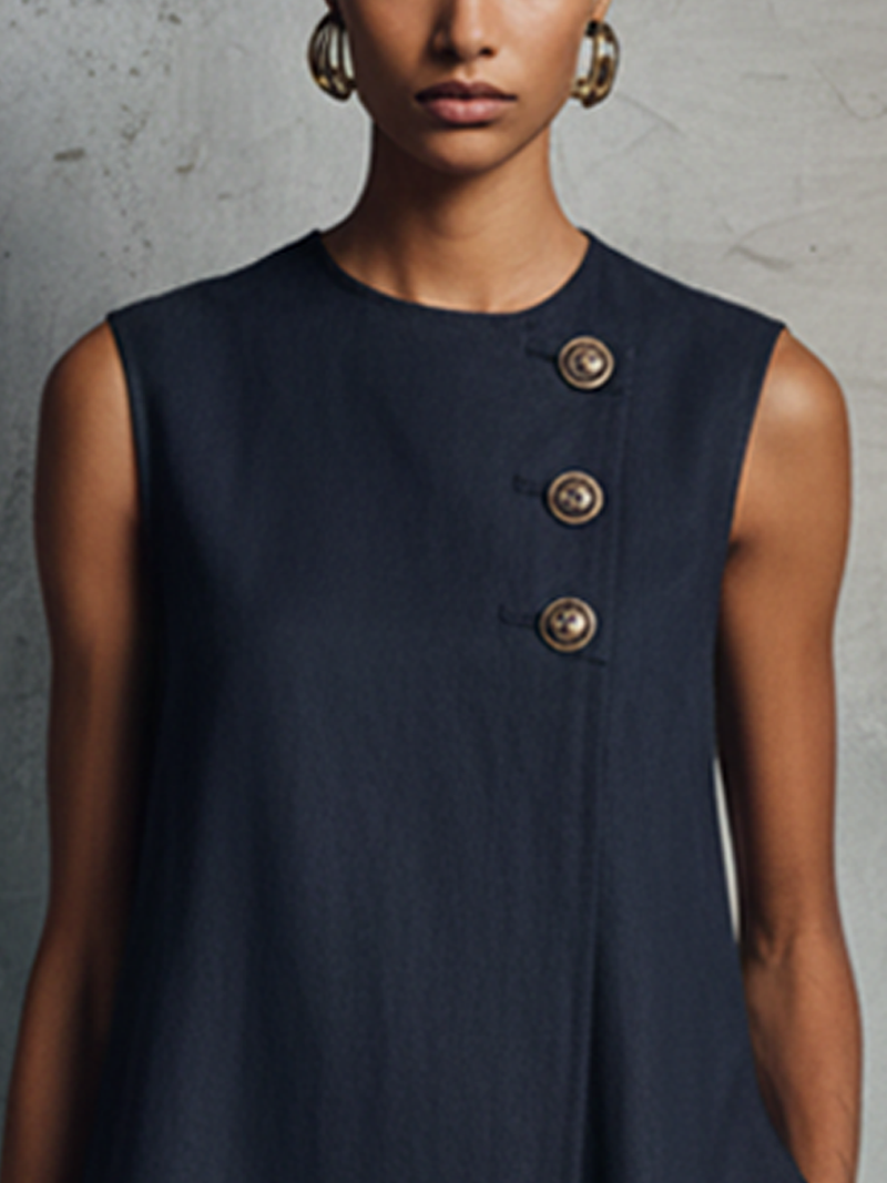 ESME | Mini dress with asymmetric buttons
