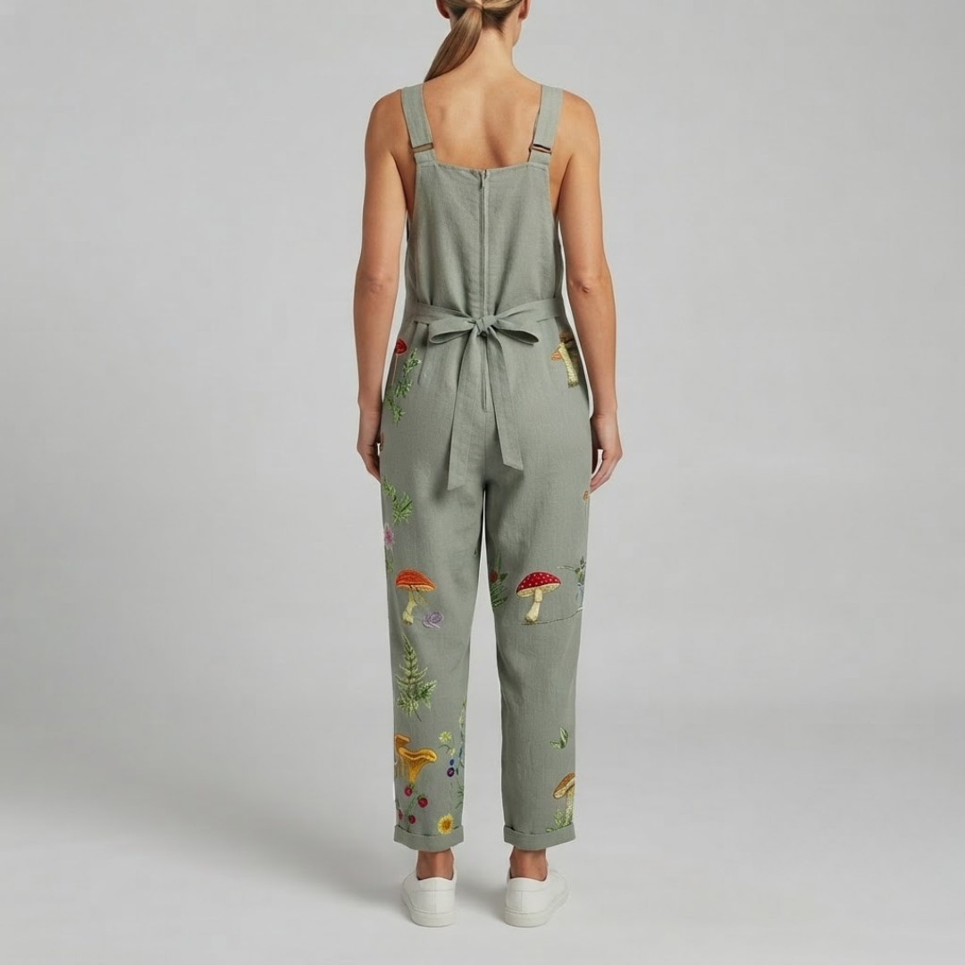 LILY | Jumpsuit with botanical embroidery
