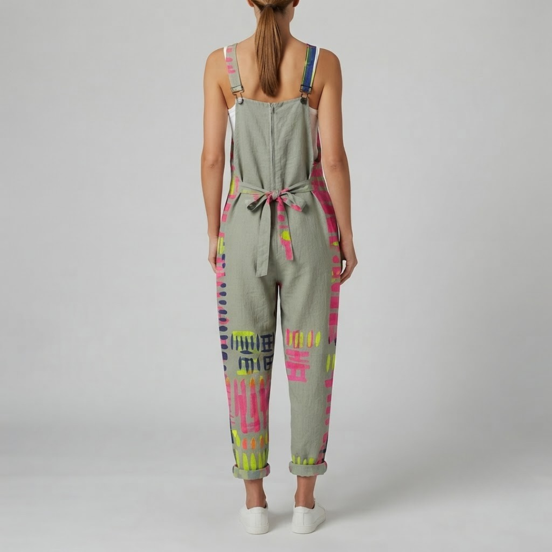 MORGAN | Printed jumpsuit with tapered legs