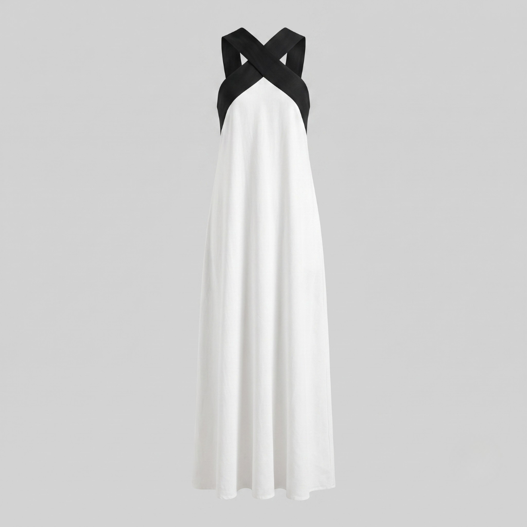 RUBY | Maxi dress with crossed front