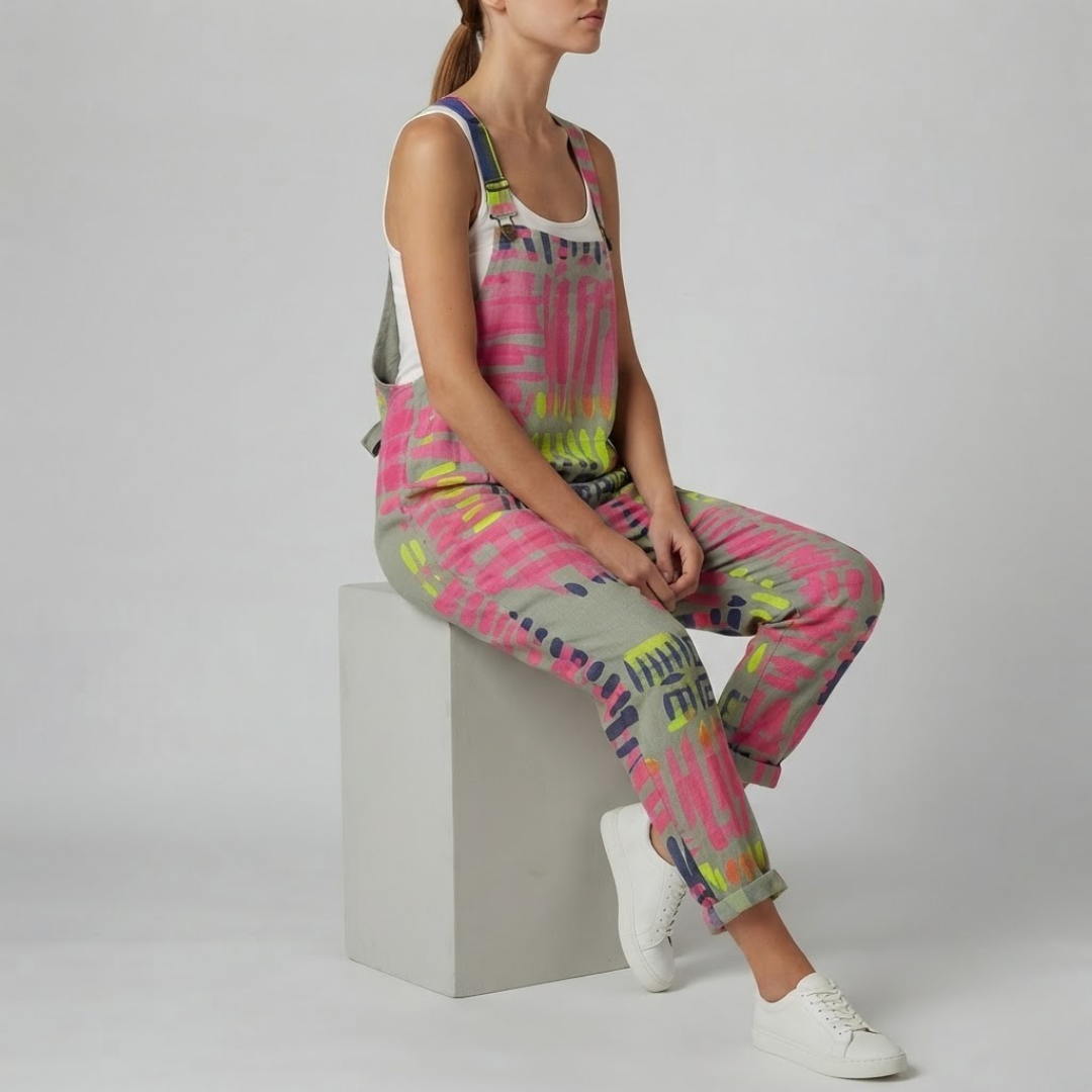 MORGAN | Printed jumpsuit with tapered legs
