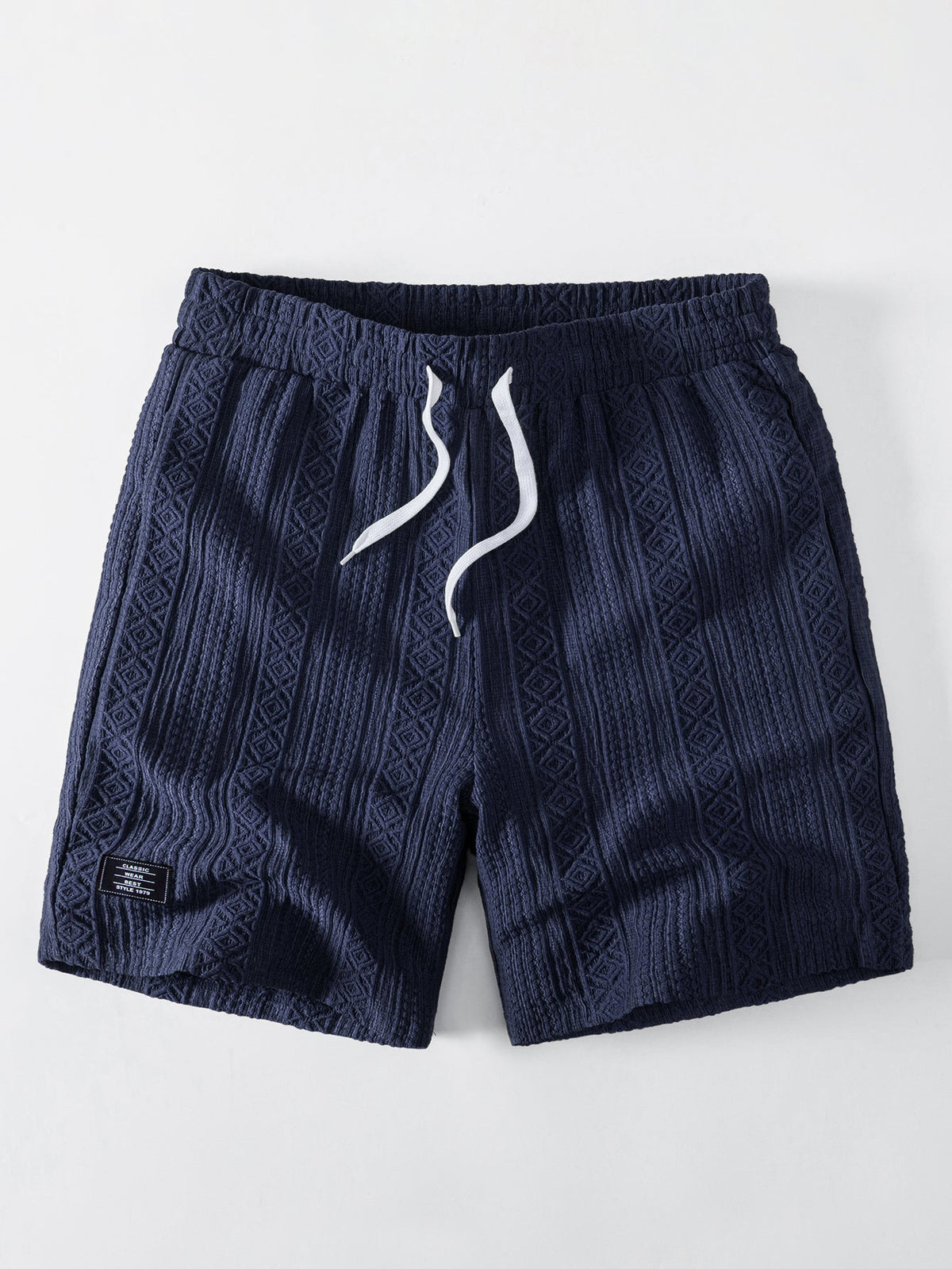 THEO | Drawstring shorts with jacquard pattern