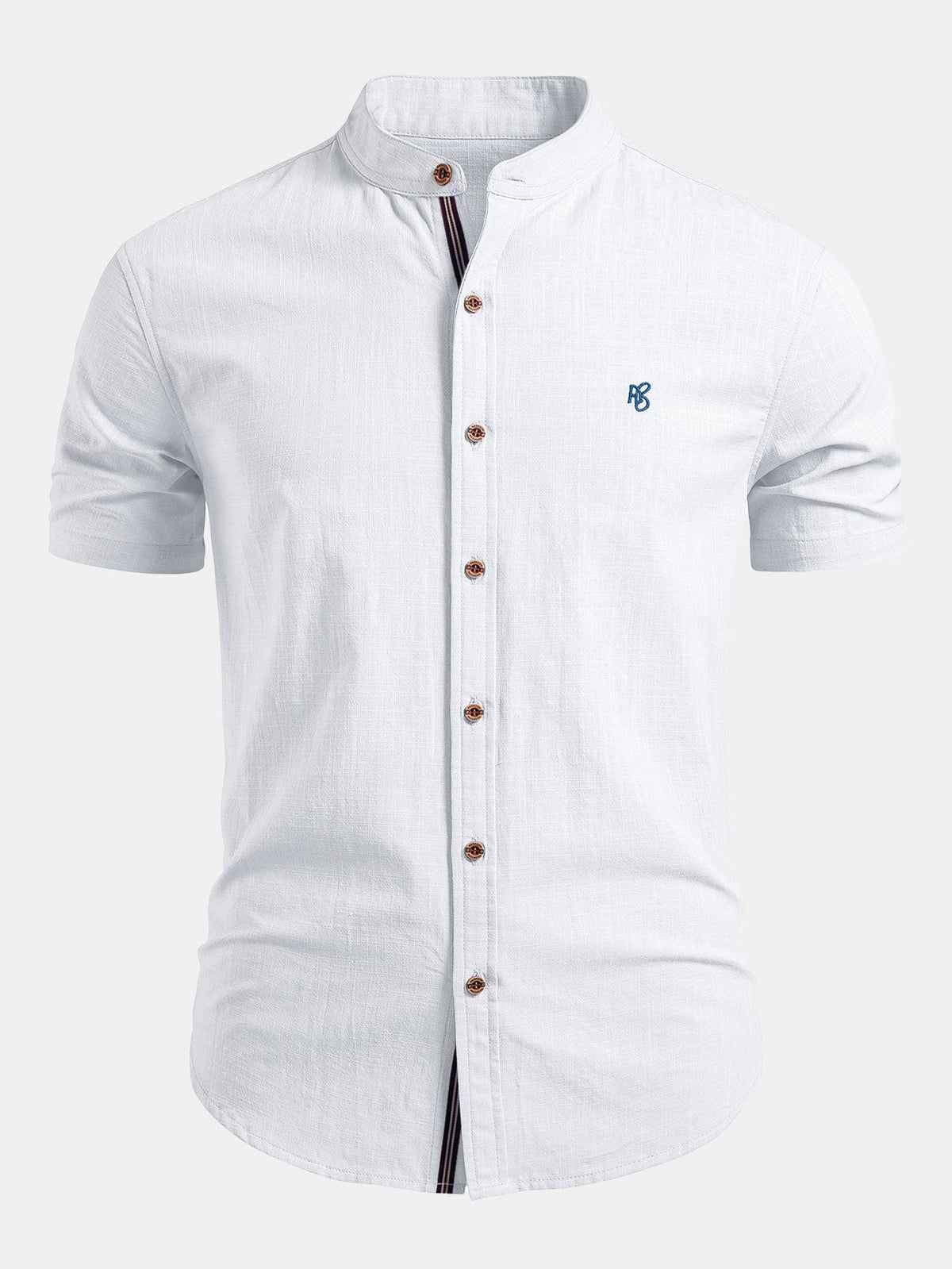 WILLIAM | Short-sleeve shirt with stand collar