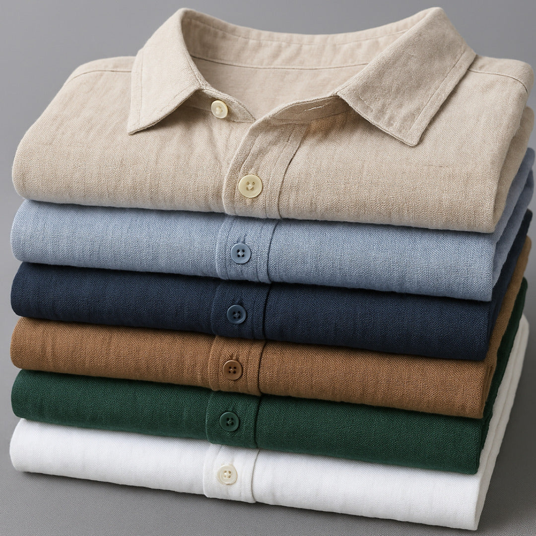 LEO | Linen shirt with button-down front