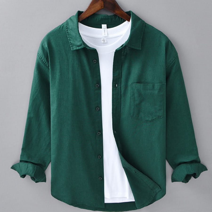 LEO | Linen shirt with button-down front