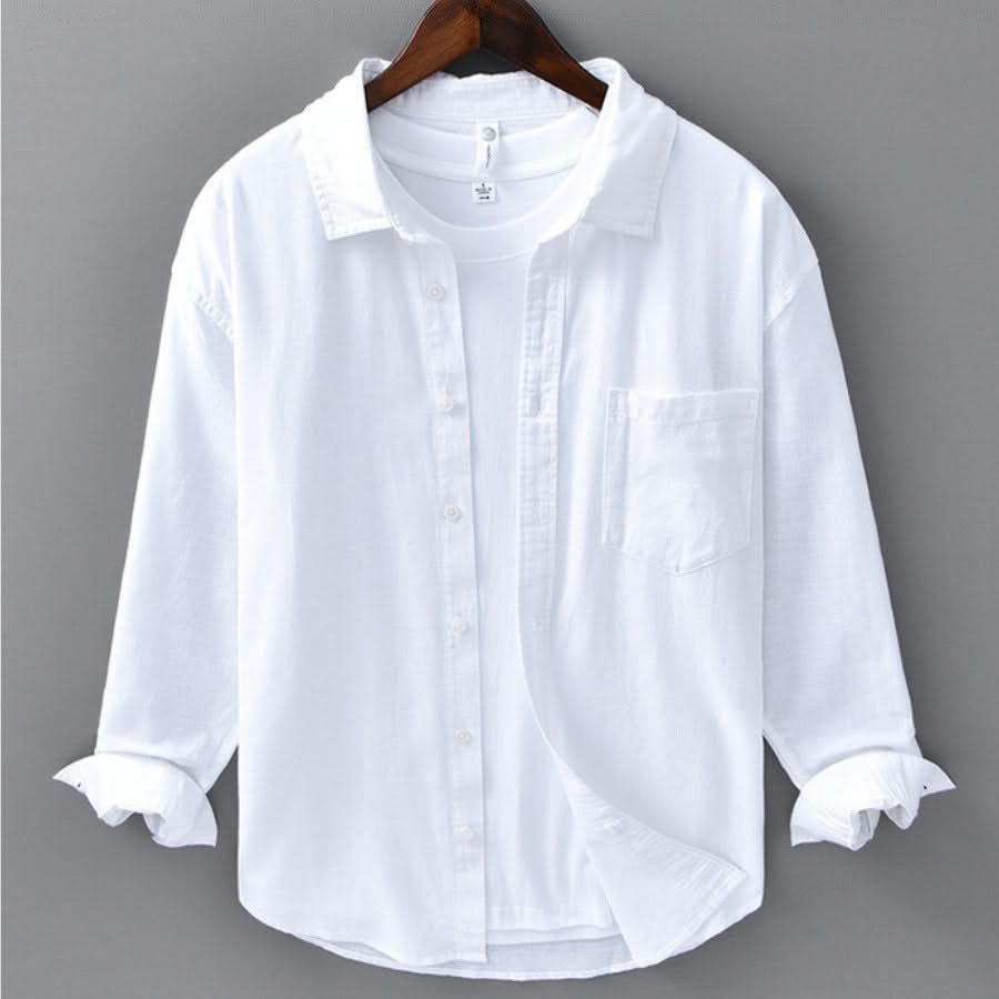 LEO | Linen shirt with button-down front