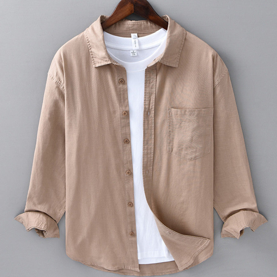 LEO | Linen shirt with button-down front