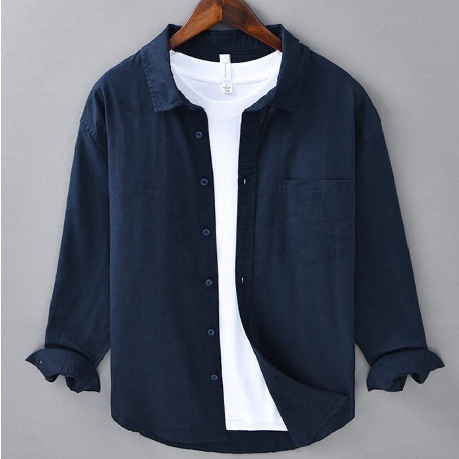 LEO | Linen shirt with button-down front