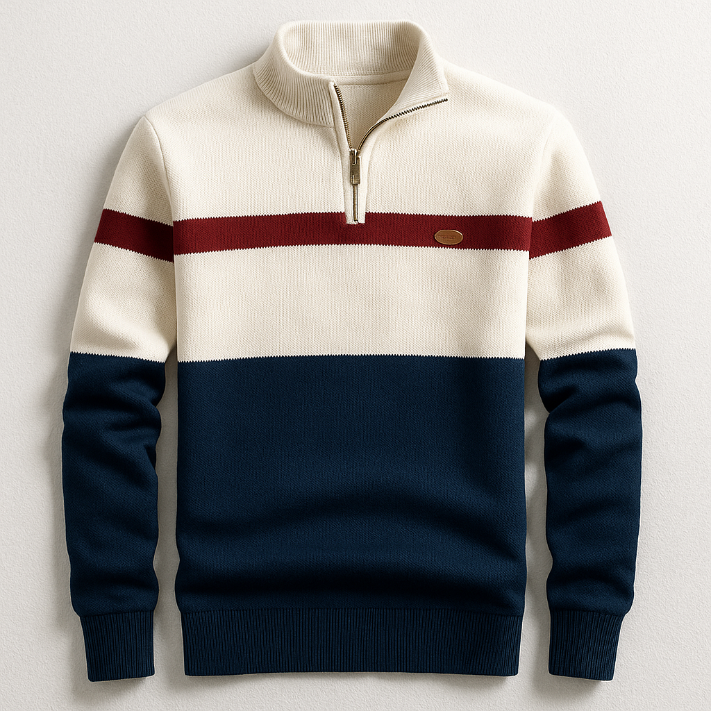 OSCAR | Quarter-zip pullover with ribbed cuffs