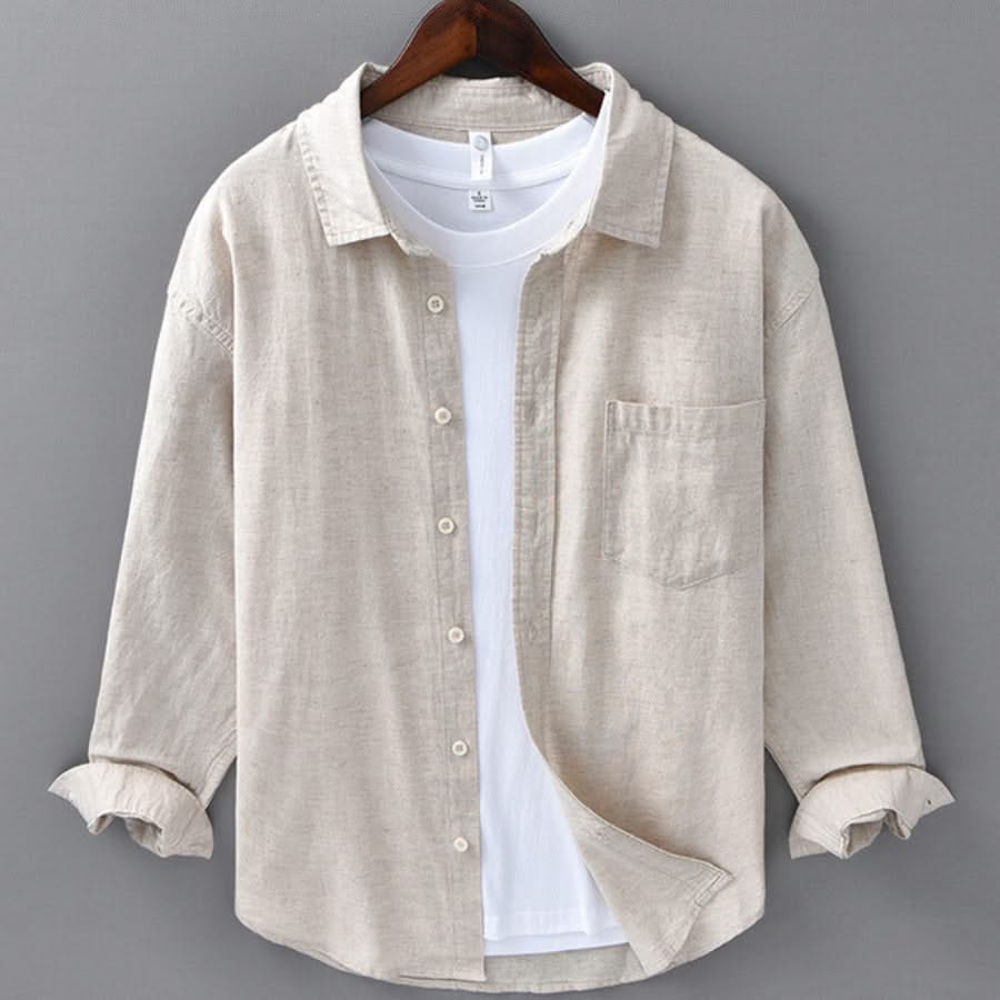 LEO | Linen shirt with button-down front