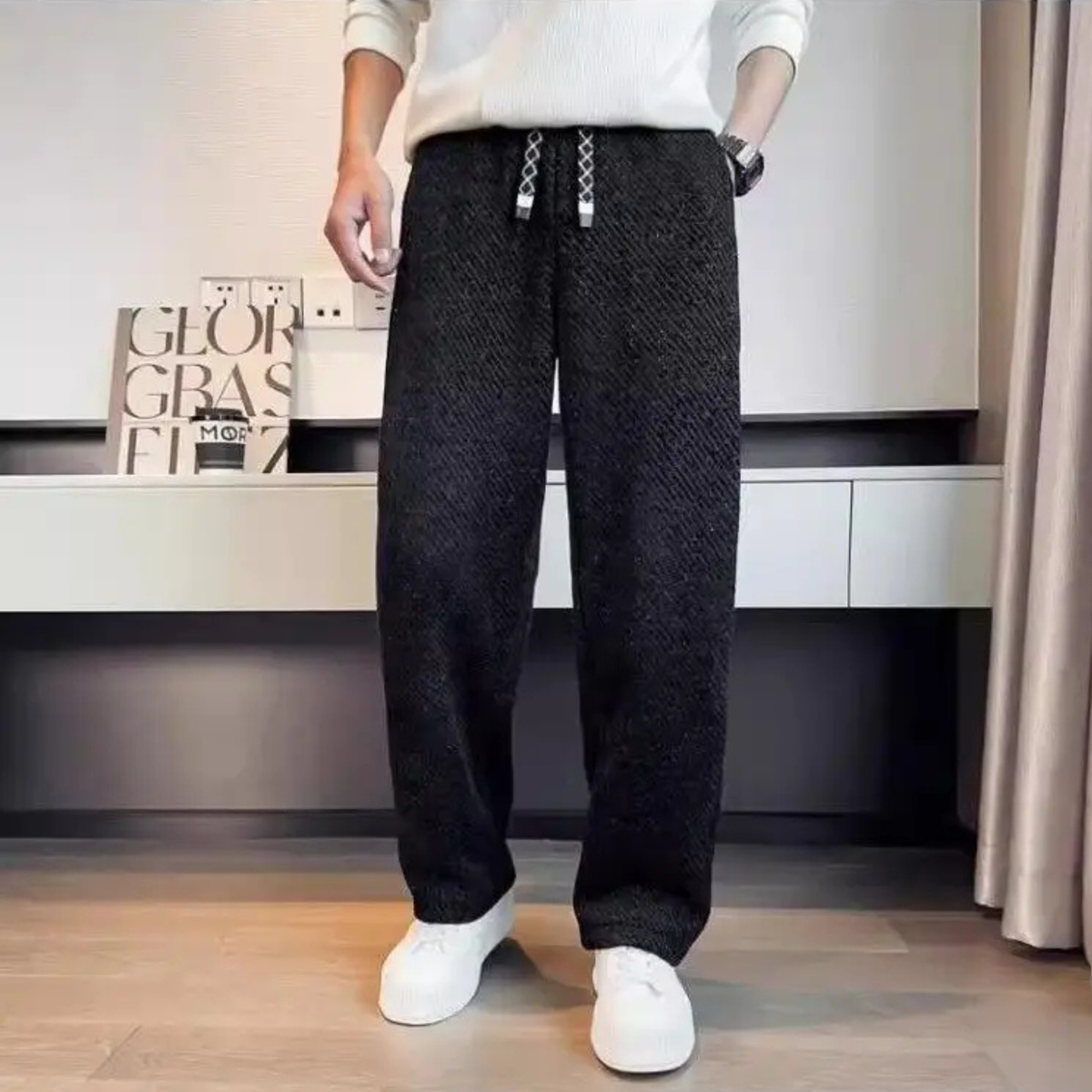 CALDER | Wide-leg trousers with drawstring waist