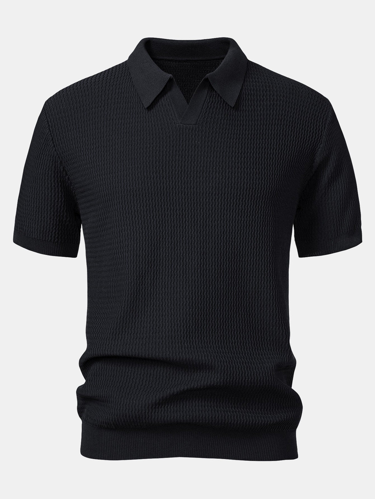 ALFIE | Set with V-neck polo and tapered trousers