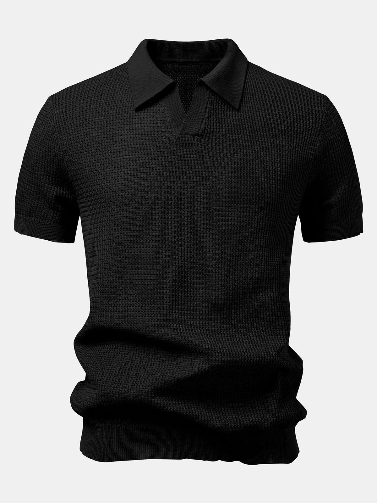 RUFUS | Open-knit polo with Johnny collar