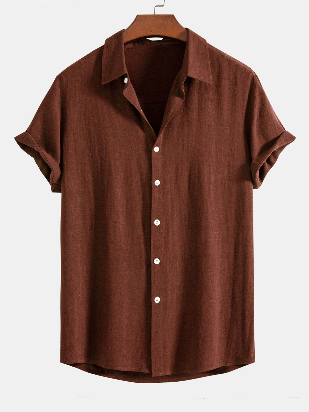 TEDDY | Button shirt with linen-blend weave