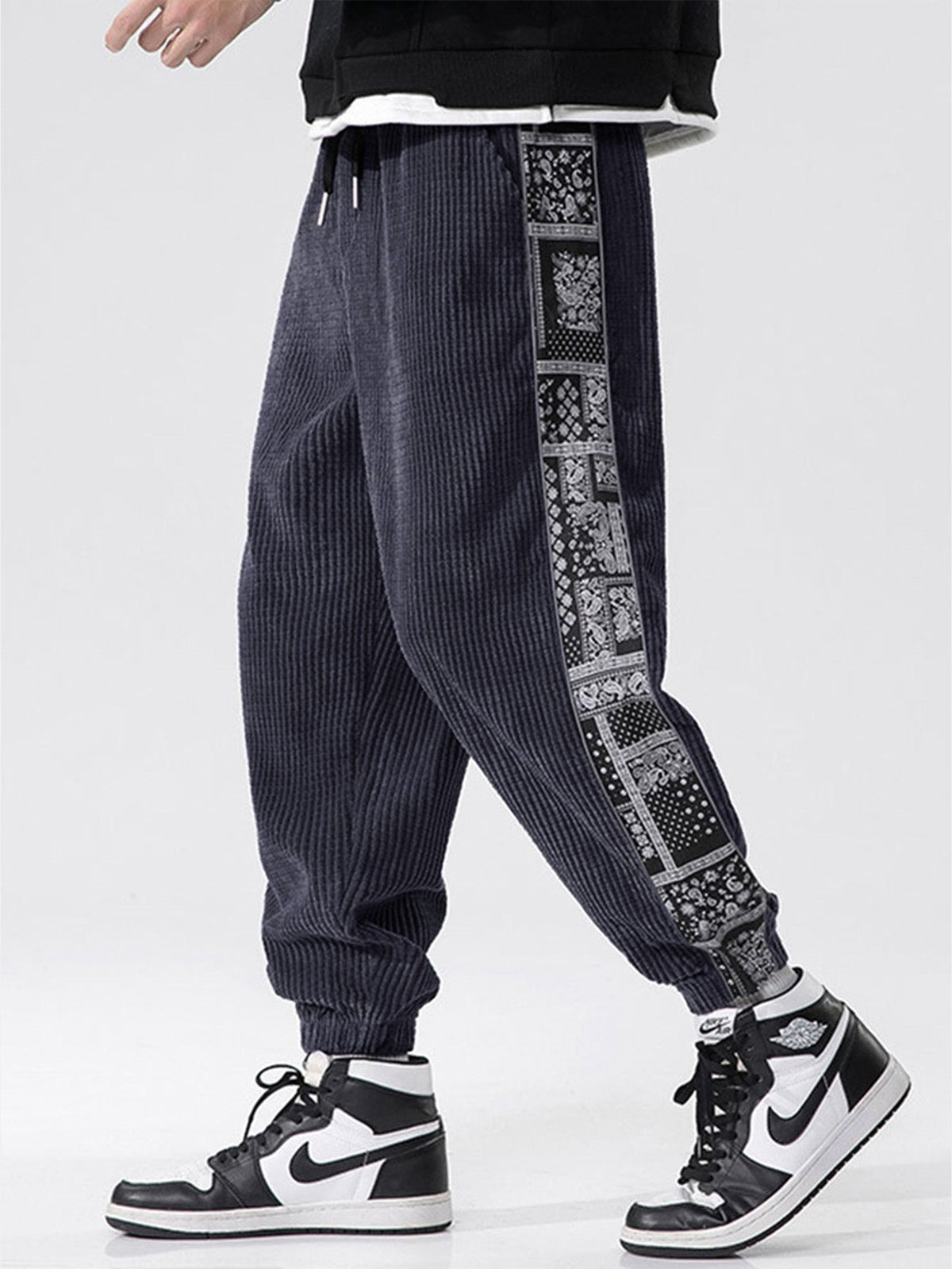 WILLIAM | Joggers with paisley side panel