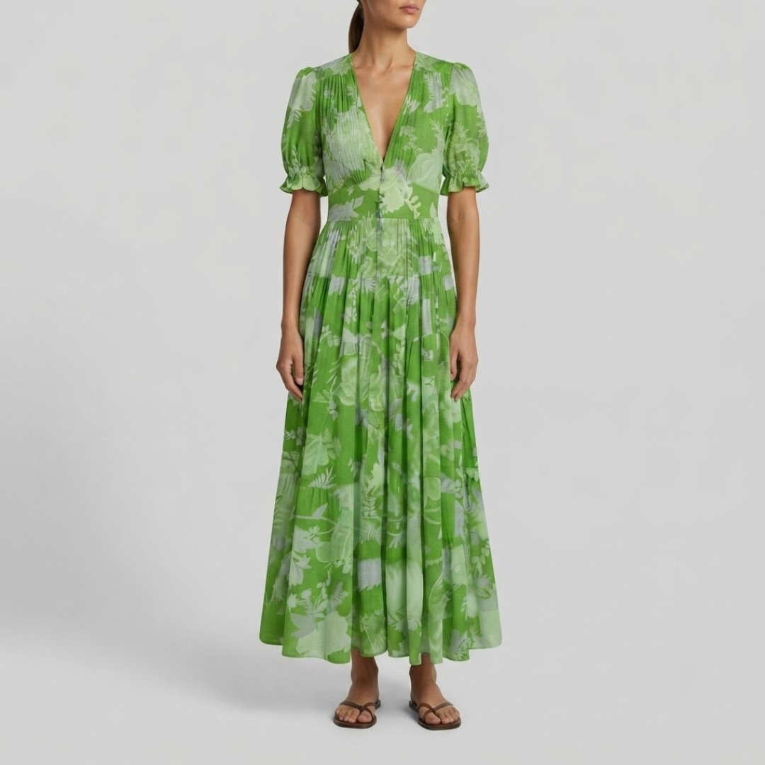 ALESSIA | Midi dress with floral print