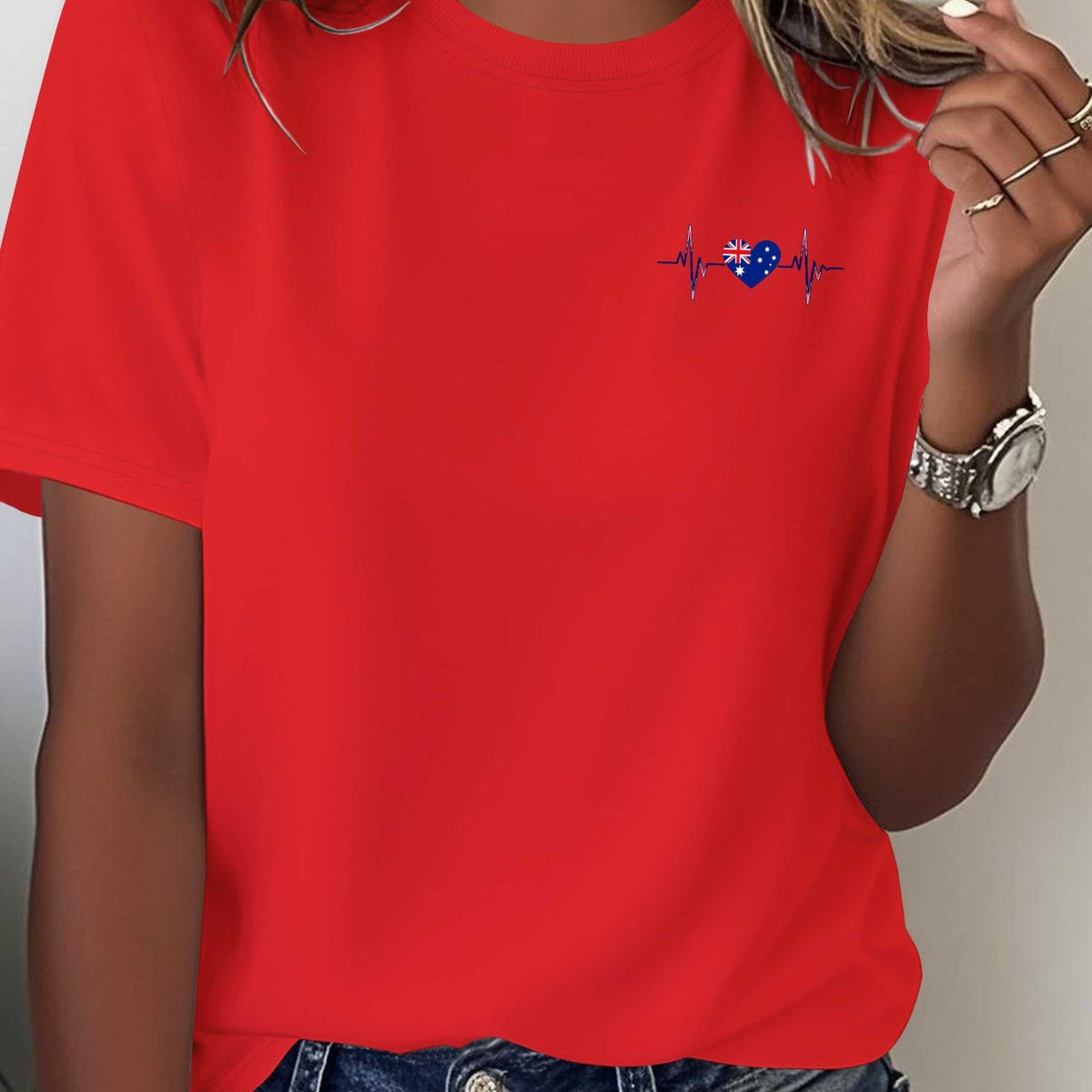 ROSE | Graphic tee with flag print