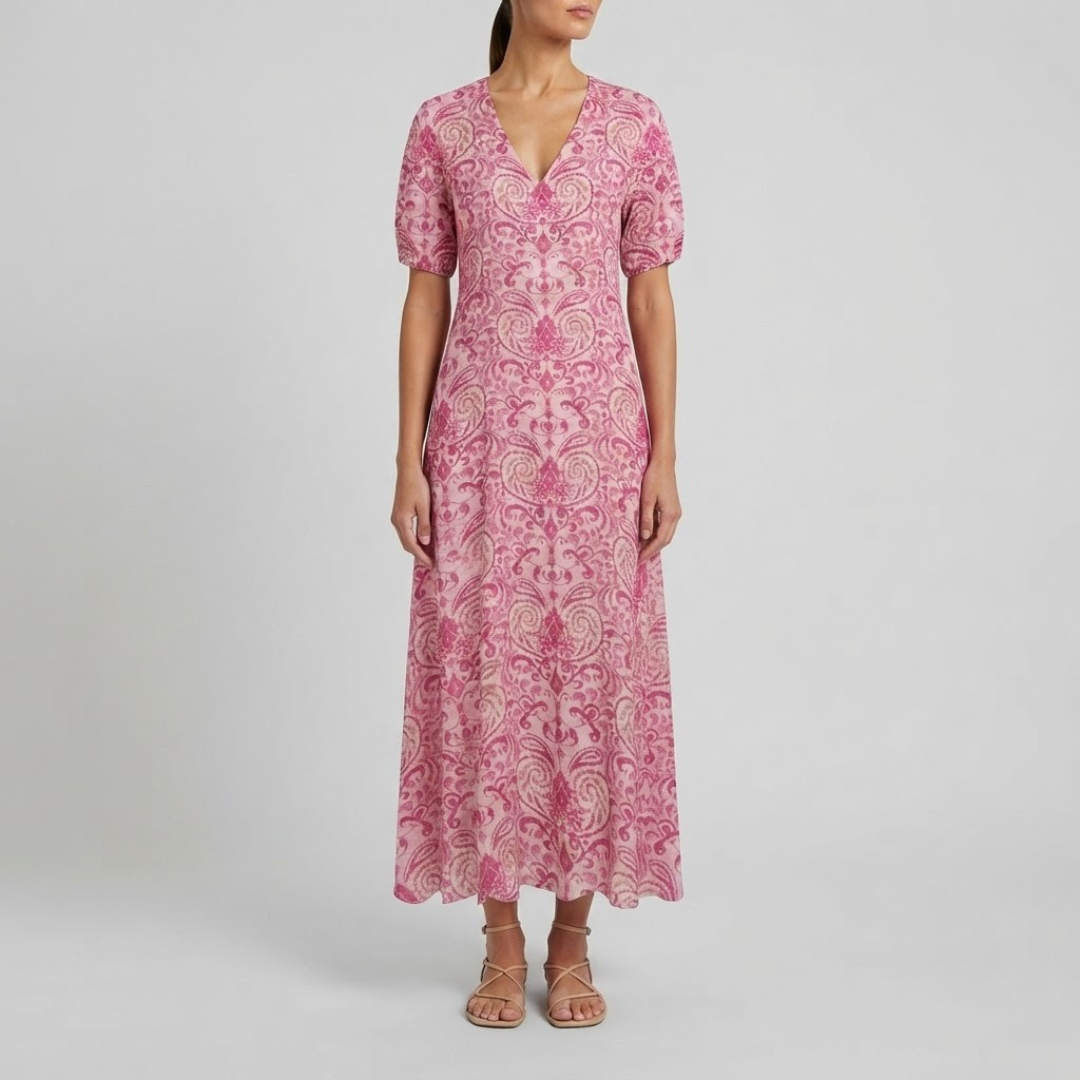 NAYA | Midi dress with geometric print
