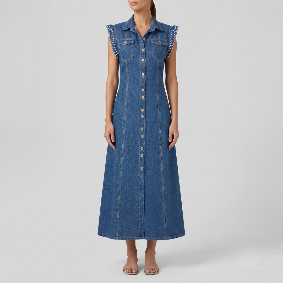 EVE | Plus size dress with button-front