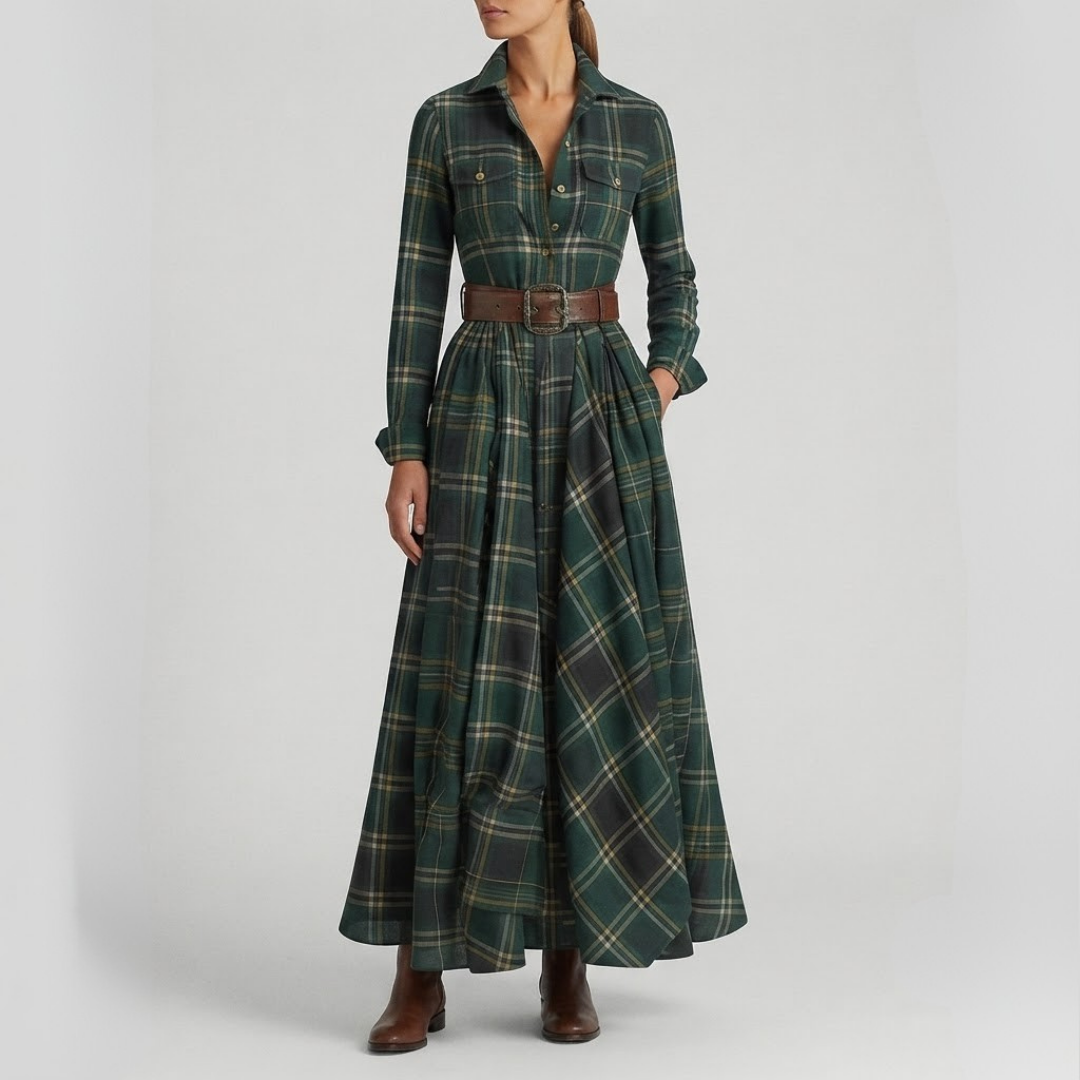 ELARA | Maxi dress with button front