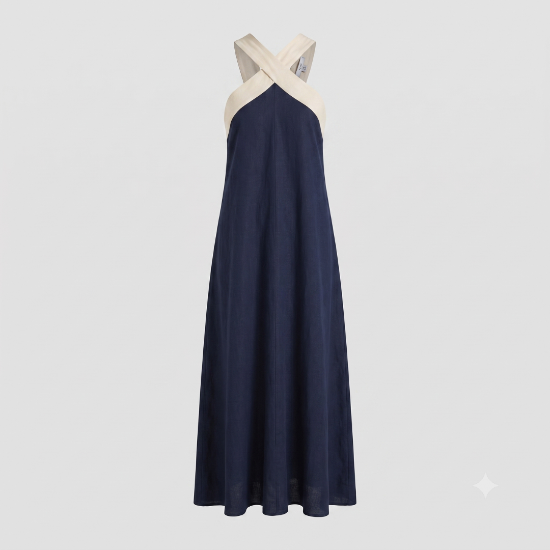 RUBY | Maxi dress with crossed front