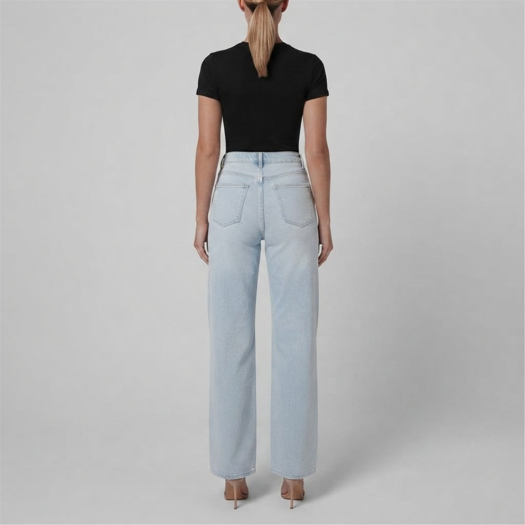 WILLOW | Wide-leg jeans with sculpted waist