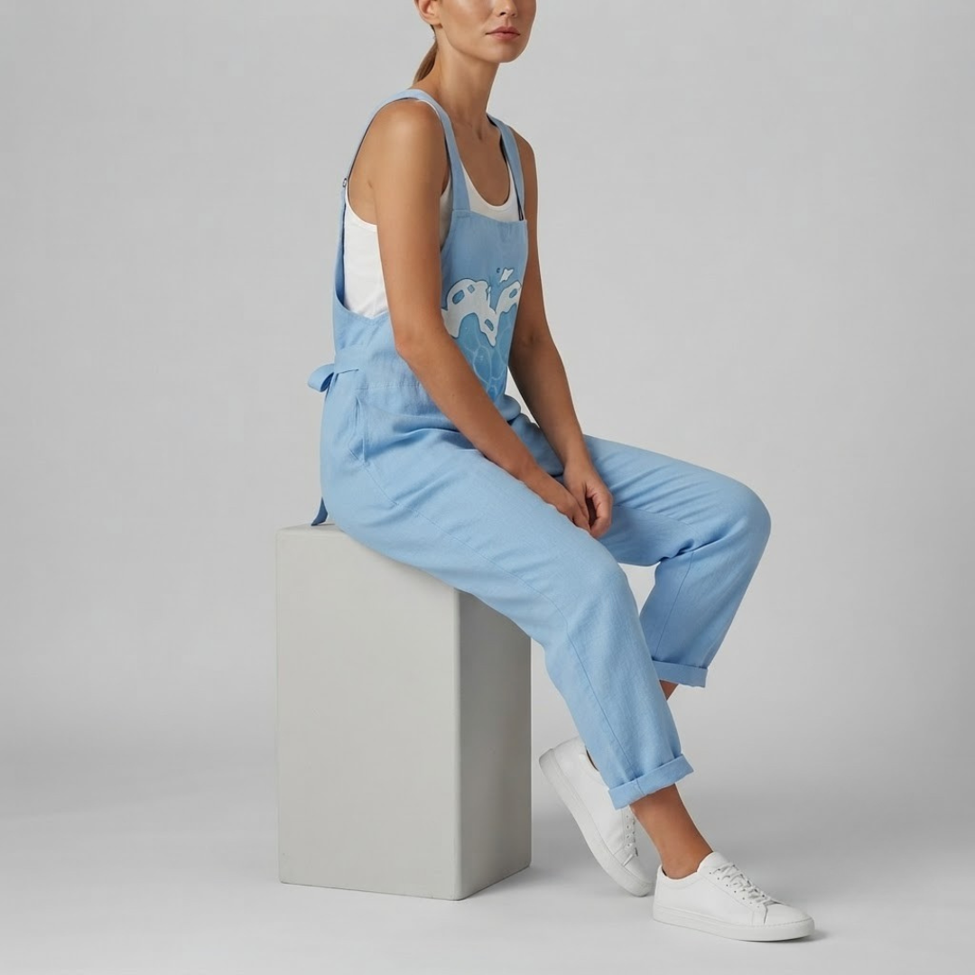 AVA | Printed jumpsuit with adjustable straps