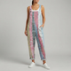 FLORENCE | Striped jumpsuit with adjustable straps
