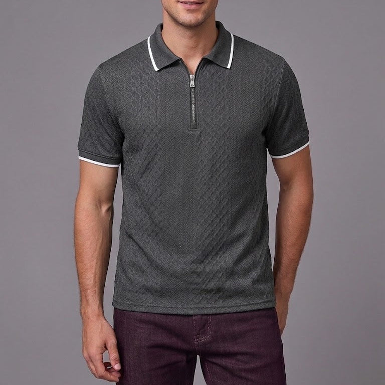 THEO | Polo with zip neckline