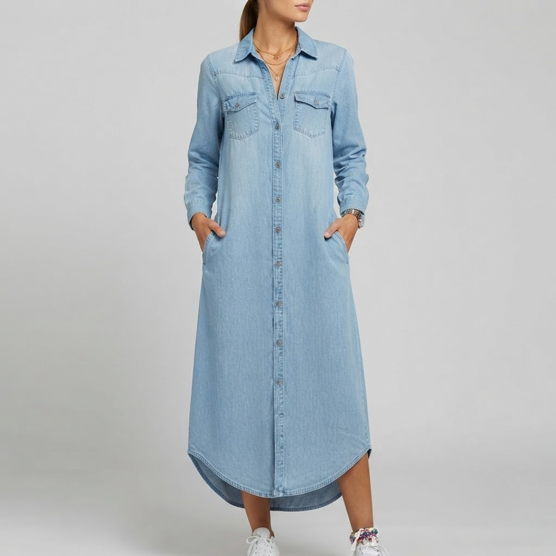 JEMIMA | Maxi shirt dress with relaxed fit