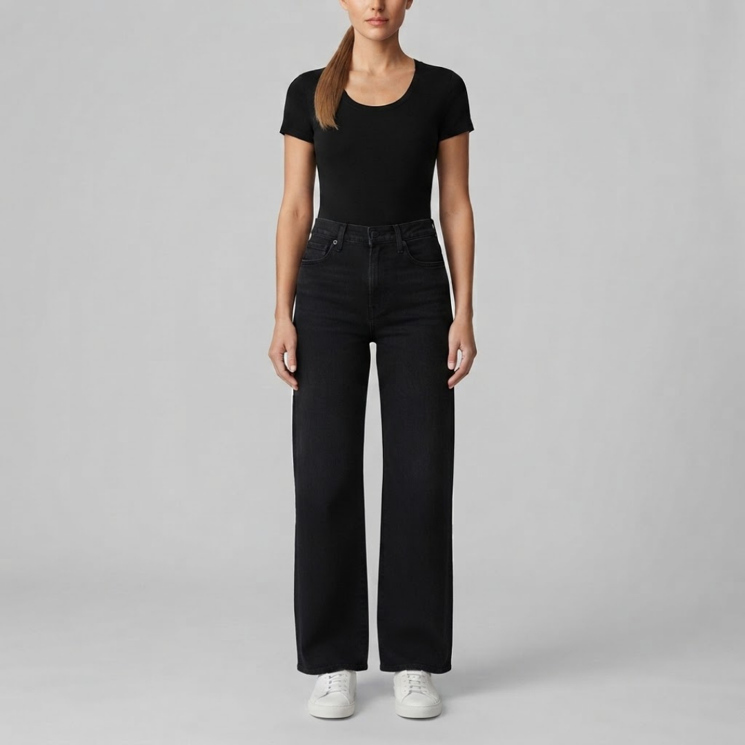 WILLOW | Wide-leg jeans with sculpted waist