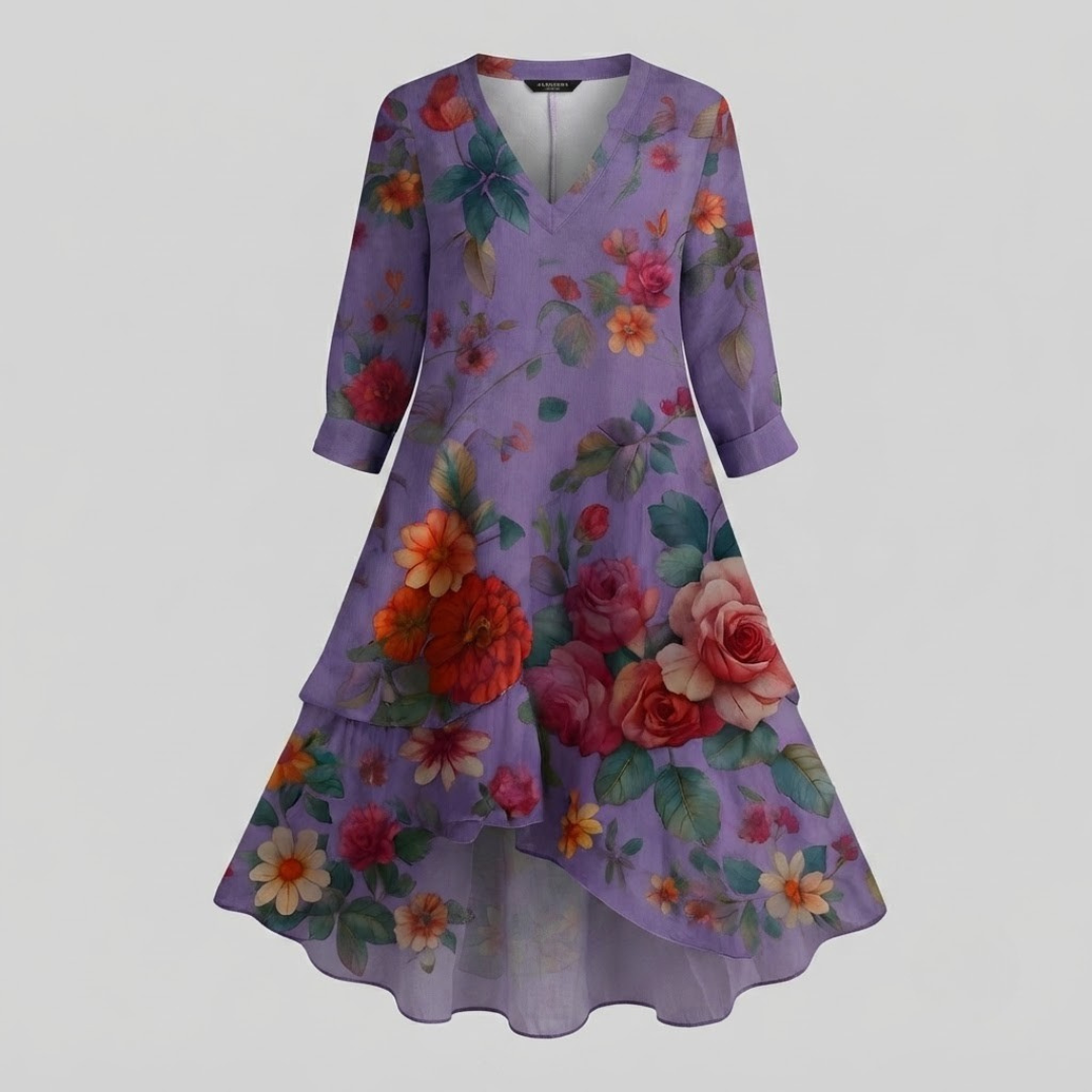 VALERY | Midi dress with floral print