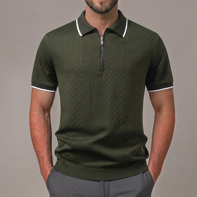 THEO | Polo with zip neckline