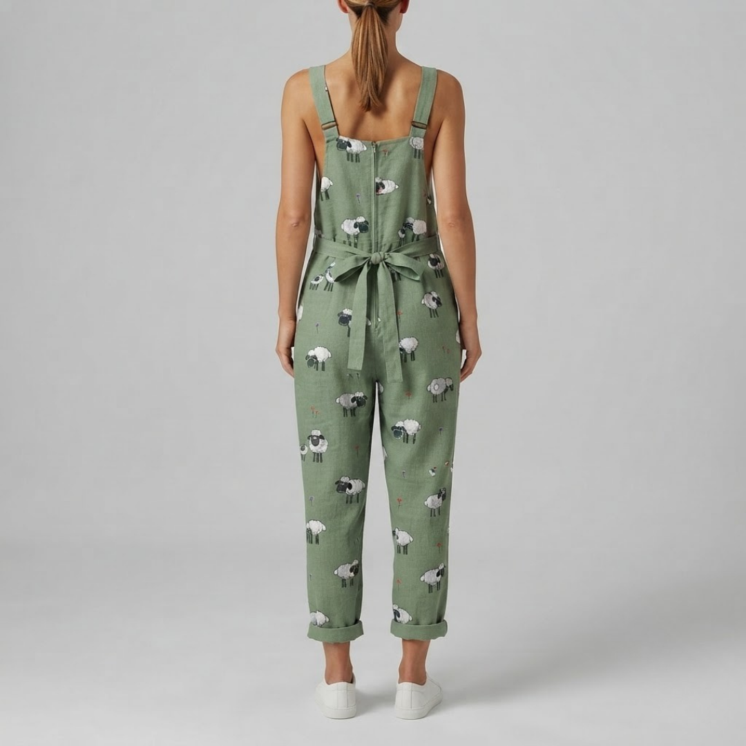 EVE | Dungaree jumpsuit with sheep print