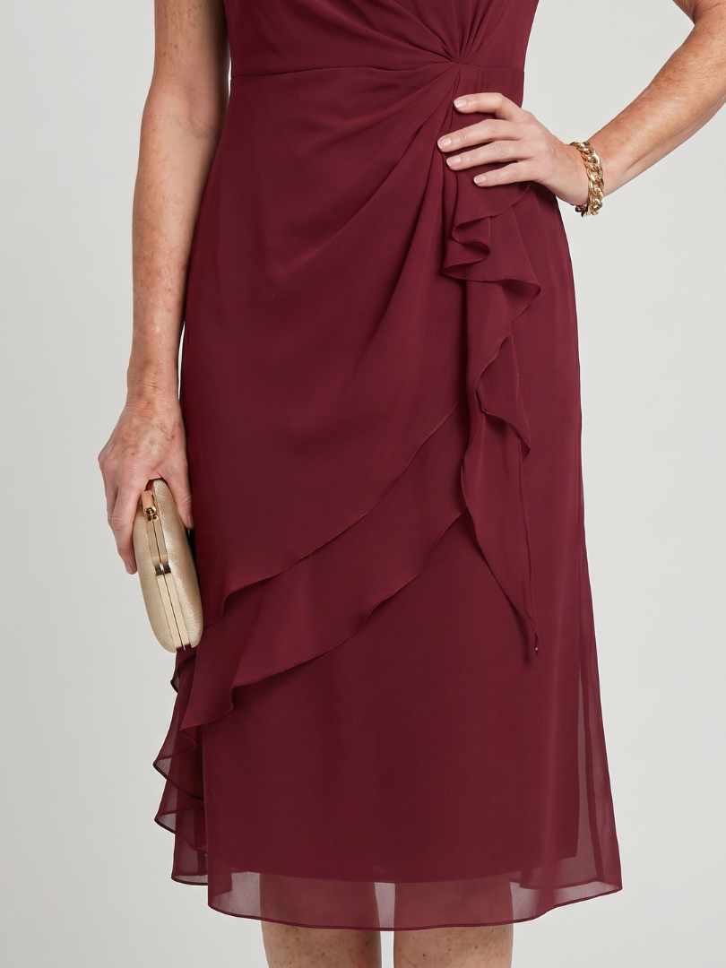 BLAKE | Midi dress with draped waist