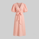 SIENA | Midi dress with puff sleeves