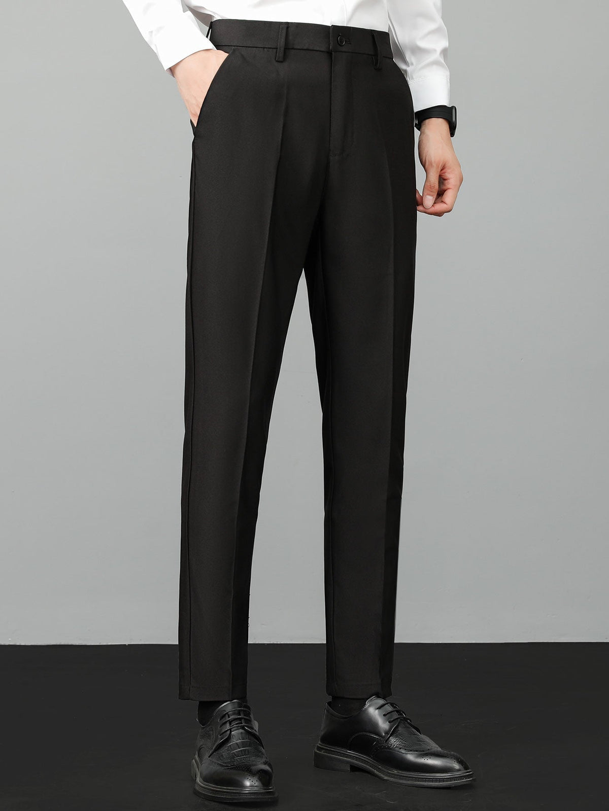 THEO | Set with ribbed polo and tapered trousers