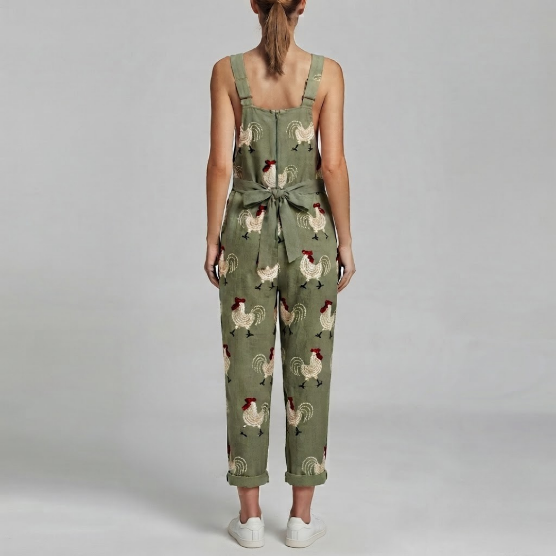 IVY | Jumpsuit with rooster print