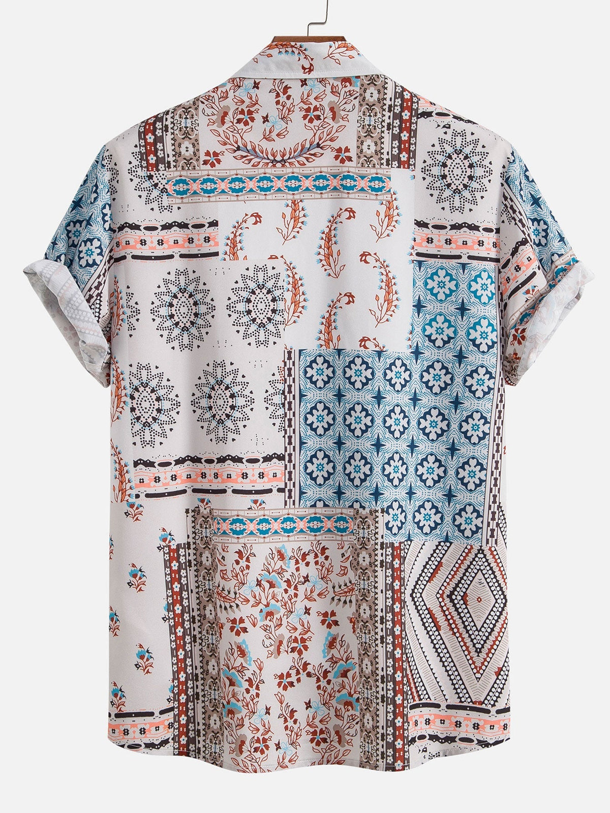 AVA | Shirt and shorts set with scarf print