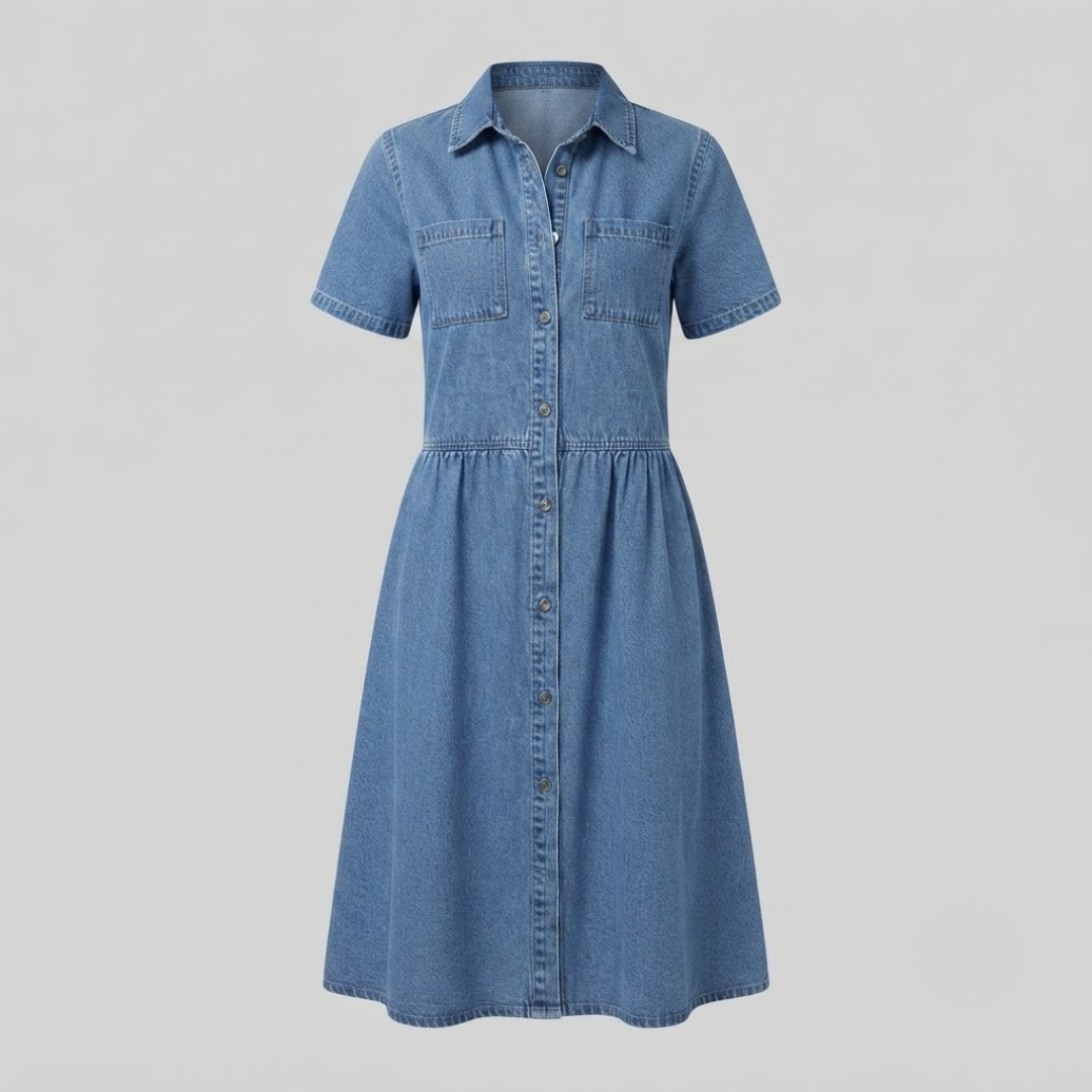 BEATRIX | Short sleeve dress with relaxed fit